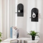 Black Boho Floating Shelves: Decorative Wall Shelves Display Plants Small Items ... - Image 4