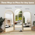 Prywot Arched Full Length Mirror, 70"x26" Free Standing Floor Mirror, Modern Ful... - Image 4