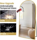 Prywot Arched Full Length Mirror, 70"x26" Free Standing Floor Mirror, Modern Ful... - Image 6