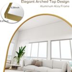Prywot Arched Full Length Mirror, 70"x26" Free Standing Floor Mirror, Modern Ful... - Image 8
