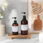 zoocatia Small Wood Tray Pedestal Stand Farmhouse Bathroom Decor Decorative Wood... - Image 6