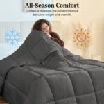 Comforter 100% Pima Cotton 1000 TC, 400 GSM Premium Luxury All Season 1PC Comfor... - Image 4