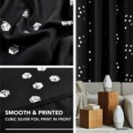 Deconovo Designer Series Silvery Cubic Printed Blackout Curtains for Bedroom Liv... - Image 5