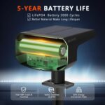 Solar Lights Outdoor Waterproof IP65, Super Bright LED with Lens, 6500K 2 Lighti... - Image 8