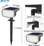 Solar Lights Outdoor Waterproof IP65, Super Bright LED with Lens, 6500K 2 Lighti... - Image 10