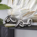 CosmoLiving by Cosmopolitan Porcelain Ceramic Chain Decorative Sculpture Home De... - Image 4