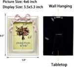 JANDERART Vintage Picture Frame 4x6 Inch, Ornate Cute Photo Frames with Glass Fr... - Image 3