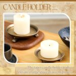 Zonon 2 Pack Brass Color Metal Clawfoot Dish Pedestal Dish Candle Tray Round Cla... - Image 4