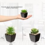 Hollyone Small Succulents Artificial 3 Pcs Faux Succulents in Pots Fake Succulen... - Image 6