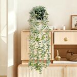 echosari 2 PCS Fake Hanging Plants, Artificial Potted Plants Eucalyptus, Greener... - Image 8