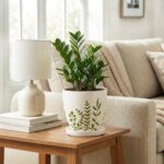 MPotTo Ceramic Pots for Plants - 6 Inch Plant Pot for Indoor Outdoor Plants, Cer... - Image 4