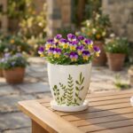 MPotTo Ceramic Pots for Plants - 6 Inch Plant Pot for Indoor Outdoor Plants, Cer... - Image 6