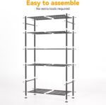 BolDuck 5 Tier Shelf Organizer Rack, Metal Shelving Unit with Adjustable Levelin... - Image 6