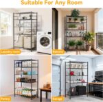 BolDuck 5 Tier Shelf Organizer Rack, Metal Shelving Unit with Adjustable Levelin... - Image 9