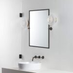TEHOME Oil Rubebd Bronze Metal Framed Pivot Rectangle Bathroom Mirror Tilting Be... - Image 3