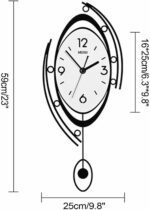 Xuthusman Luxury Wall Clock Large 3D 12-Hour Display Wall Clock Modern Nordic St... - Image 5