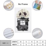 WEboL Fashion Perfume Bottle Black With Grey & White Poppy Poster Decorative Pai... - Image 4