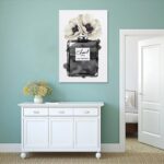 WEboL Fashion Perfume Bottle Black With Grey & White Poppy Poster Decorative Pai... - Image 8