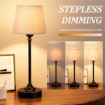 Cordless Table Lamp Rechargeable Bronze - 1 Pack Brass 4000mAH Battery Operated ... - Image 4