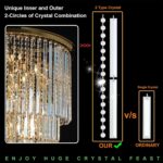 37 Lights Gold Finish Large Staircase Crystal Chandelier for High Ceiling Foyer ... - Image 3