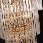 37 Lights Gold Finish Large Staircase Crystal Chandelier for High Ceiling Foyer ... - Image 4