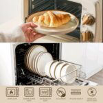 Yachi Plates and Bowls Sets, 12 Pieces Modern Style Porcelain Dinnerware Set for... - Image 8