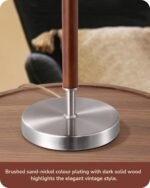 EDISHINE Mid Century Table Lamp, Solid Wood and Metal Bedside Lamp with Pull Cha... - Image 5