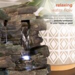 Alpine Corporation 13" Tall Indoor Tabletop Water Fountain, 4 Tier Cascading Wat... - Image 7