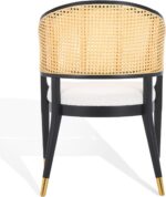 Safavieh Couture Home Collection Rogue Black/Natural Rattan Living Room Dining A... - Image 6