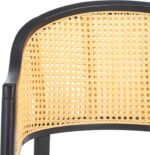 Safavieh Couture Home Collection Rogue Black/Natural Rattan Living Room Dining A... - Image 7