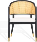 Safavieh Couture Home Collection Rogue Black/Natural Rattan Living Room Dining A... - Image 8