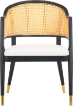 Safavieh Couture Home Collection Rogue Black/Natural Rattan Living Room Dining A... - Image 9