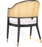 Safavieh Couture Home Collection Rogue Black/Natural Rattan Living Room Dining A... - Image 11