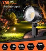 MEIKEE 7W Low Voltage LED Landscape Lights 800LM 12V Outdoor Landscape Lighting ... - Image 3