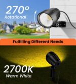 MEIKEE 7W Low Voltage LED Landscape Lights 800LM 12V Outdoor Landscape Lighting ... - Image 4