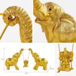 Elephant Statue For Home Decor.Gold Elephant Decor For Living Room,Office,Shelf,... - Image 5
