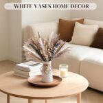 DomeStar White Ceramic Vase, 6.3" Tall Small Flower Vase for Pampas Grass, Home,... - Image 5