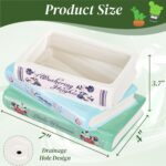 Book Planter Pot, Ceramic Book Shaped Decorative Planter with Drainage Hole, Sma... - Image 3