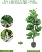 4FT Artificial Fiddle Leaf Fig Tree, Premium Fake Ficus Lyrata Plant in Decorati... - Image 8