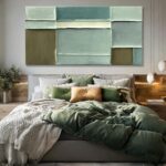 Hue7Art Modern Abstract Green Canvas Wall Art Soft Neutral Color Hand Painting B... - Image 5