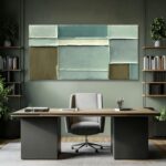 Hue7Art Modern Abstract Green Canvas Wall Art Soft Neutral Color Hand Painting B... - Image 8