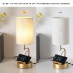 Dreamholder Table Lamp with 3 USB Charging Ports, Modern Desk Lamp with AC Outle... - Image 8