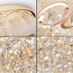 31.5 inch Luxury Crystals LED Ceiling Light Fixture, Modern Chandelier Pendant L... - Image 3