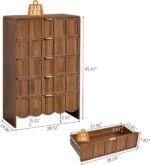 ORRD Accent 5 Drawer Dresser for Bedroom Set of 2, Modern Closet Chest of Drawer... - Image 3