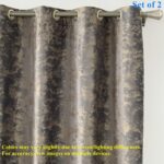 Amidoudou 1 Pair Nordic Style Luxury Velvet Curtains for Living Room Gray and Go... - Image 5