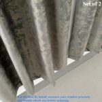 Amidoudou 1 Pair Nordic Style Luxury Velvet Curtains for Living Room Gray and Go... - Image 6