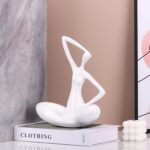 LCCCK White Sculpture Woman Statue Abstract Art Female Statues, Modern Funky Hom... - Image 5