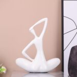 LCCCK White Sculpture Woman Statue Abstract Art Female Statues, Modern Funky Hom... - Image 6