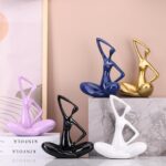 LCCCK White Sculpture Woman Statue Abstract Art Female Statues, Modern Funky Hom... - Image 7