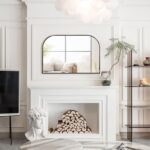 Modern Large Wall Mirror, Modern Mantel Minimalist Home Decor, Brushed Black Met... - Image 3